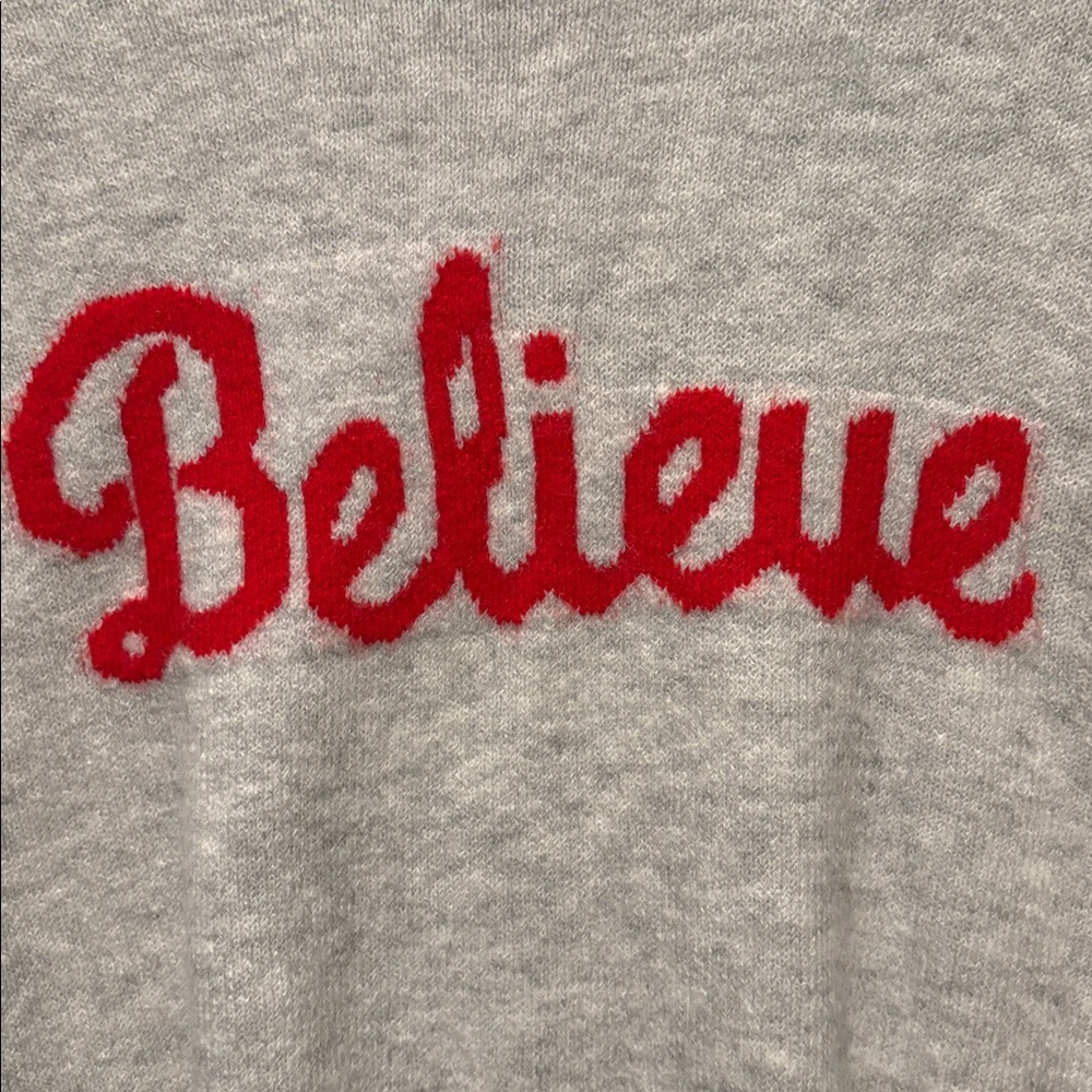 NEW!  Cece - Women's Christmas Holiday Sweater. Size XXL.  Grey. Believe. NWT - Picture 3 of 14